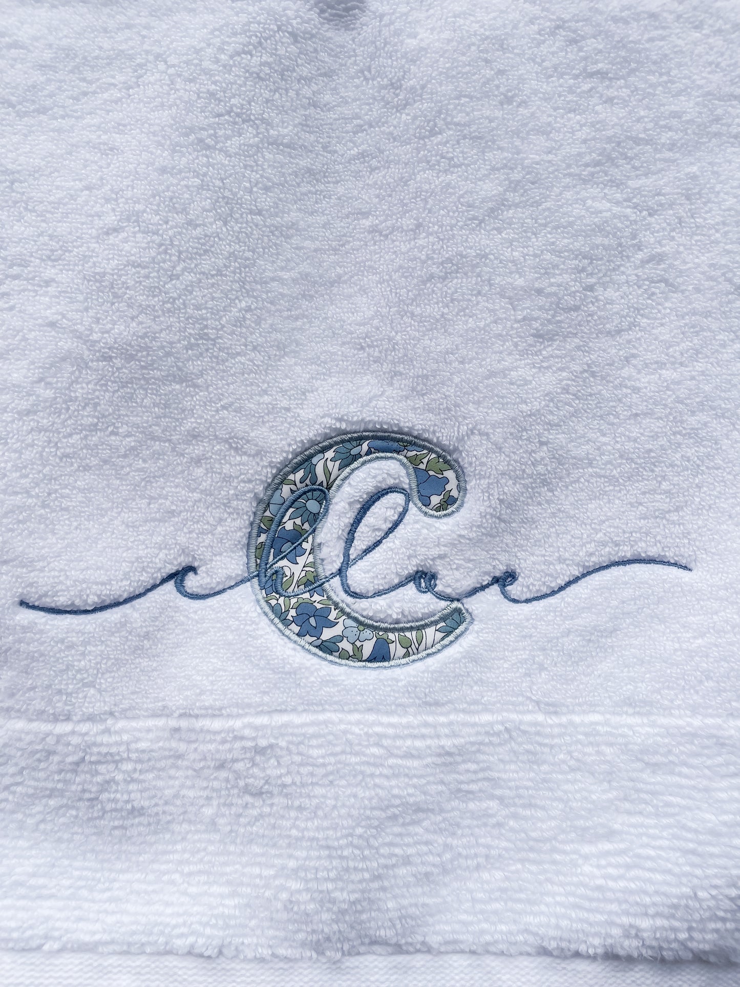 Personalised Towels ‘Liberty Appliqué Initial’