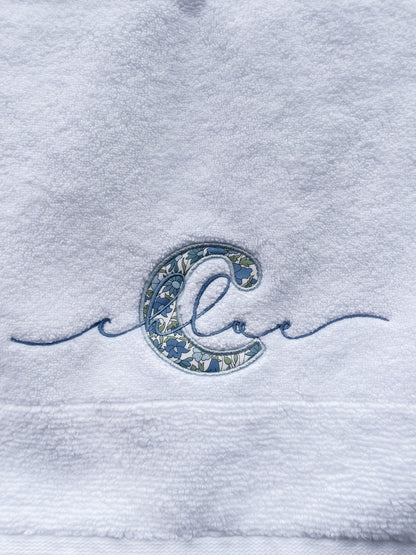 Personalised Towels ‘Liberty Appliqué Initial’