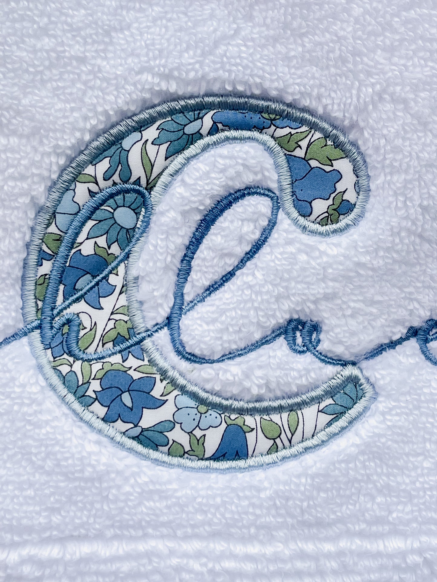 Personalised Towels ‘Liberty Appliqué Initial’