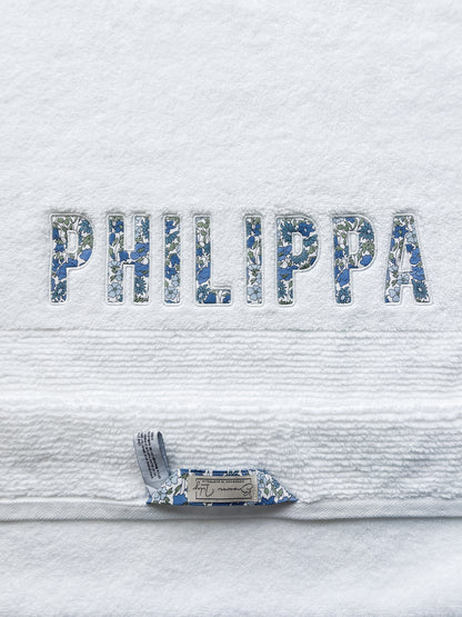 Personalised Liberty Bath Towels for Girls | Custom Embroidered Name Towels Australia
