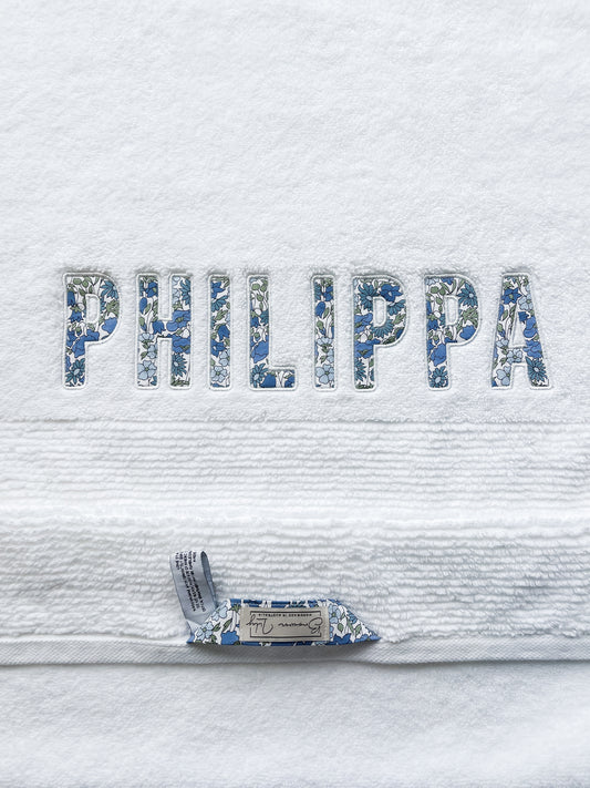 Personalised Liberty Bath Towels for Girls | Custom Embroidered Name Towels Australia
