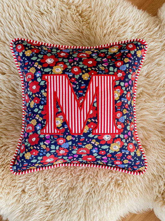 Personalised Liberty Initial Cushion