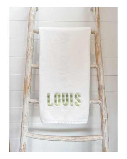 Personalised Spots, Stripes & Checks Towels