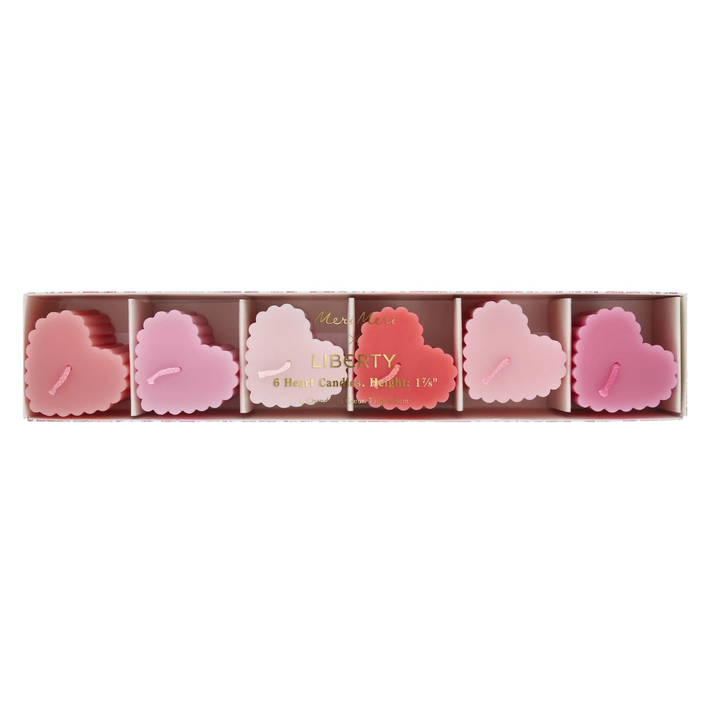 Meri Meri x Liberty Scalloped Heart Liberty Candles