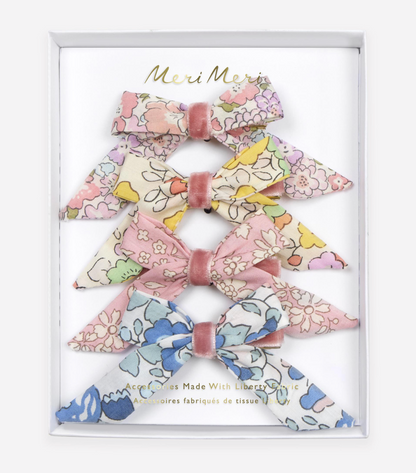 Meri Meri x Liberty Floral Hair Clips Set of 4 in 4 Designs