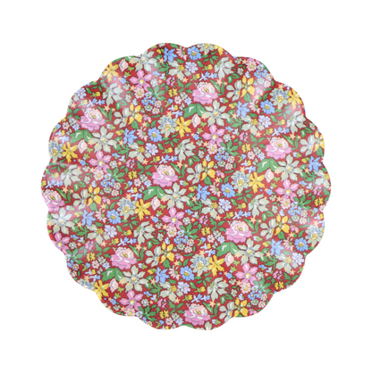 Meri Meri x Liberty Red & Green Reusable Small Plates