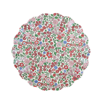 Meri Meri x Liberty Red & Green Reusable Small Plates