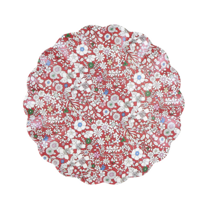 Meri Meri x Liberty Red & Green Reusable Small Plates