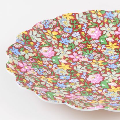 Meri Meri x Liberty Red & Green Reusable Small Plates