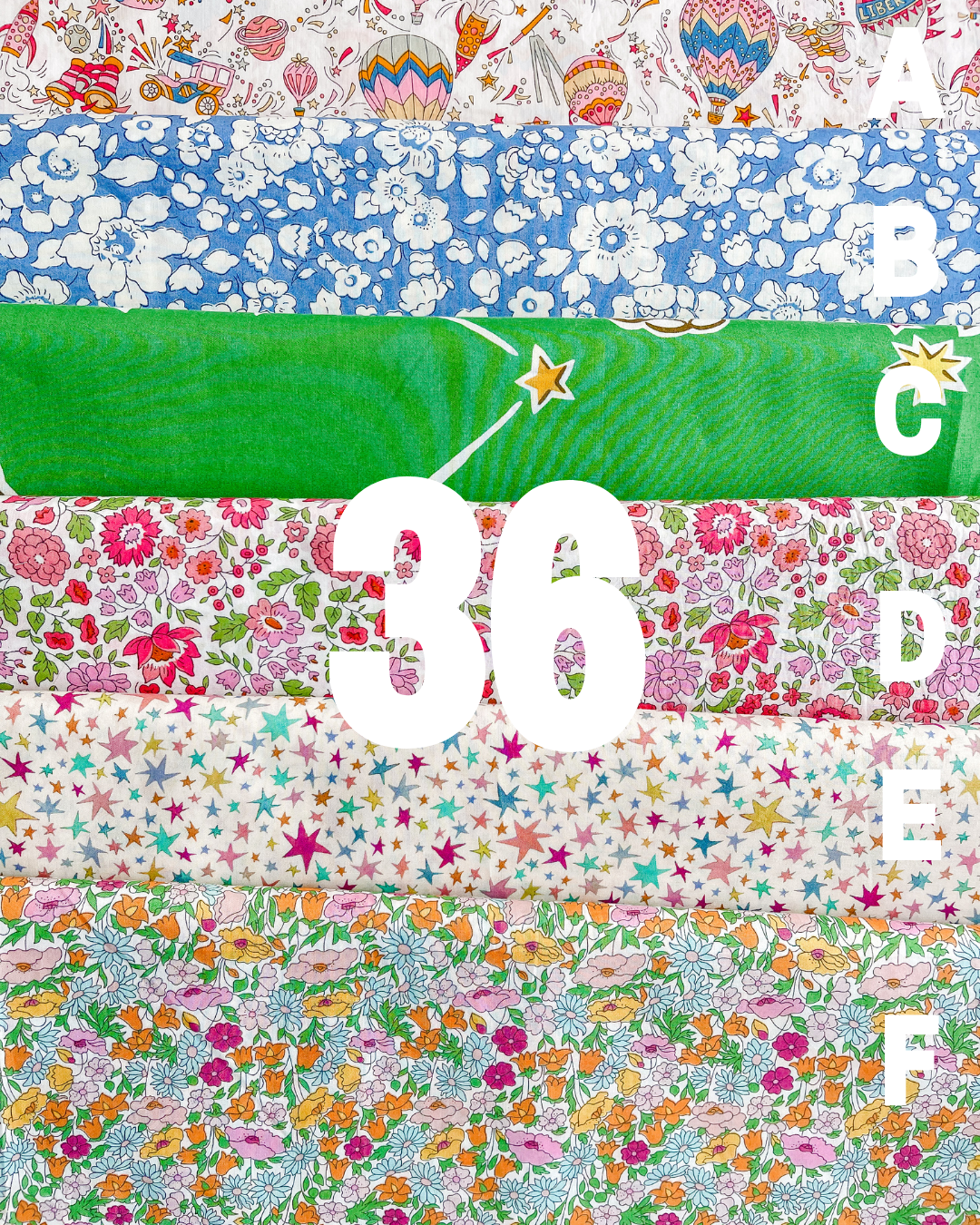 Multi Fabric Liberty Name Banner